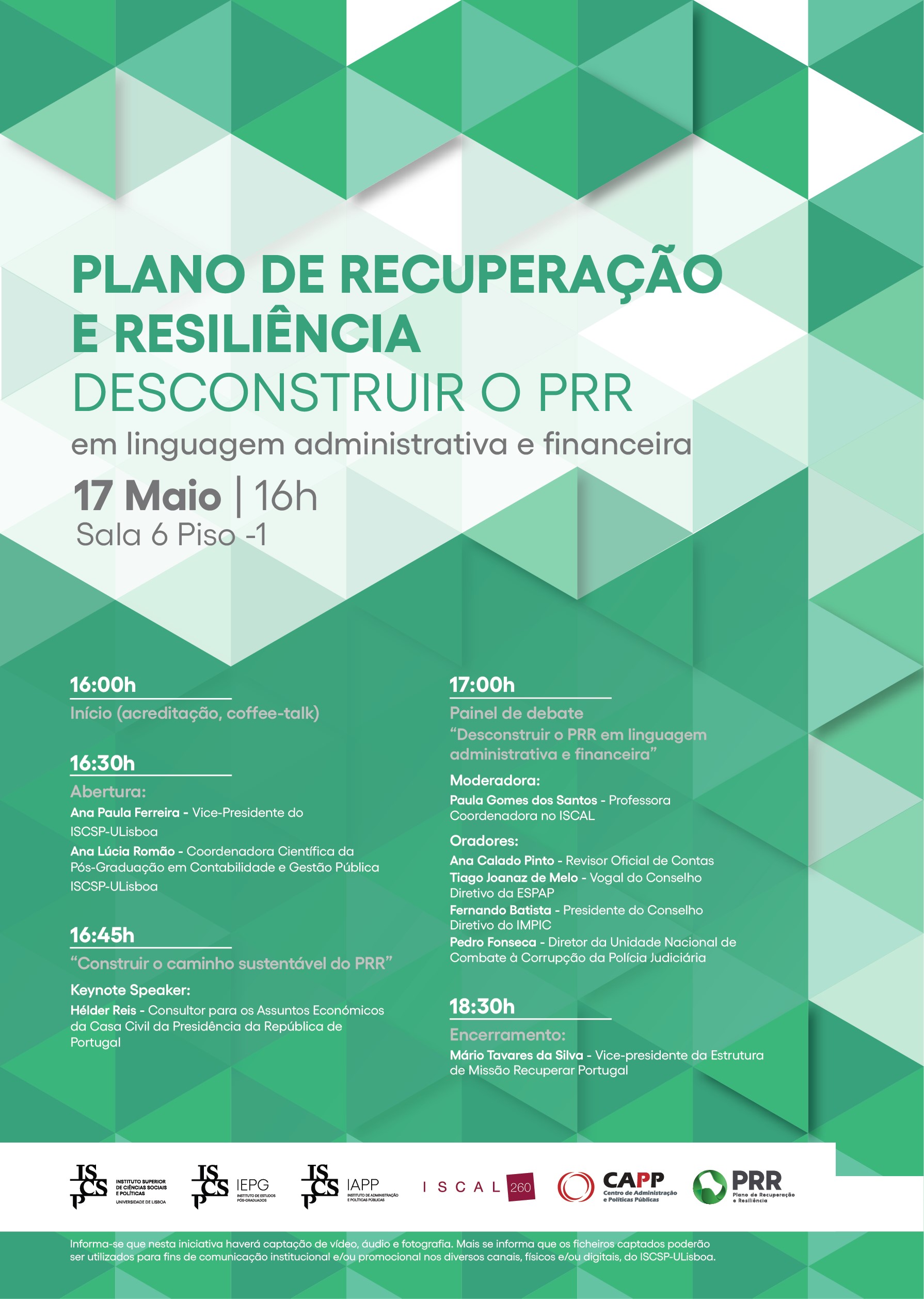 Conferência “Plano de Recuperação e Resiliência – Desconstruir o PRR em Linguagem Administrativa e Financeira”
